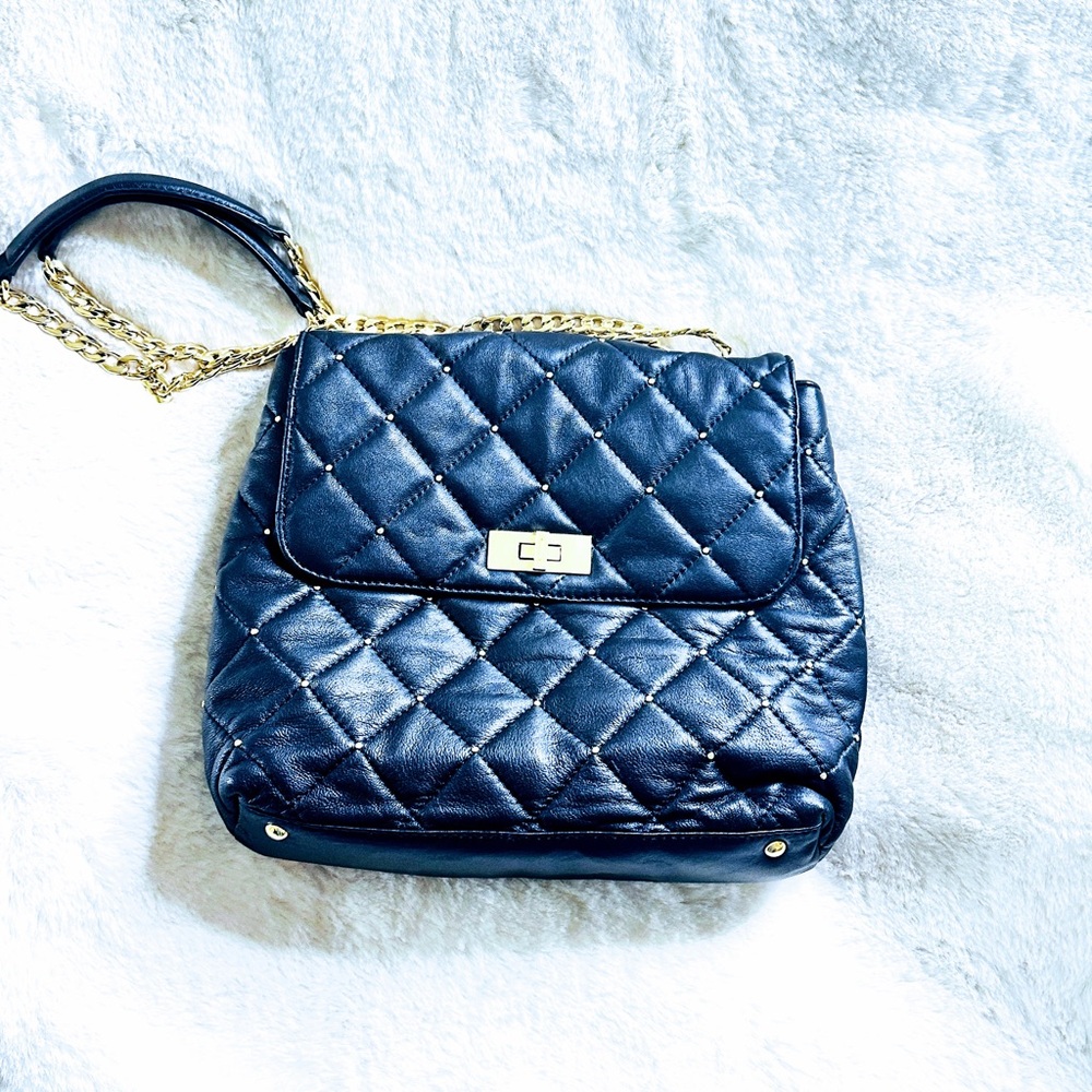 100% Genuine Leather Quilted Purse